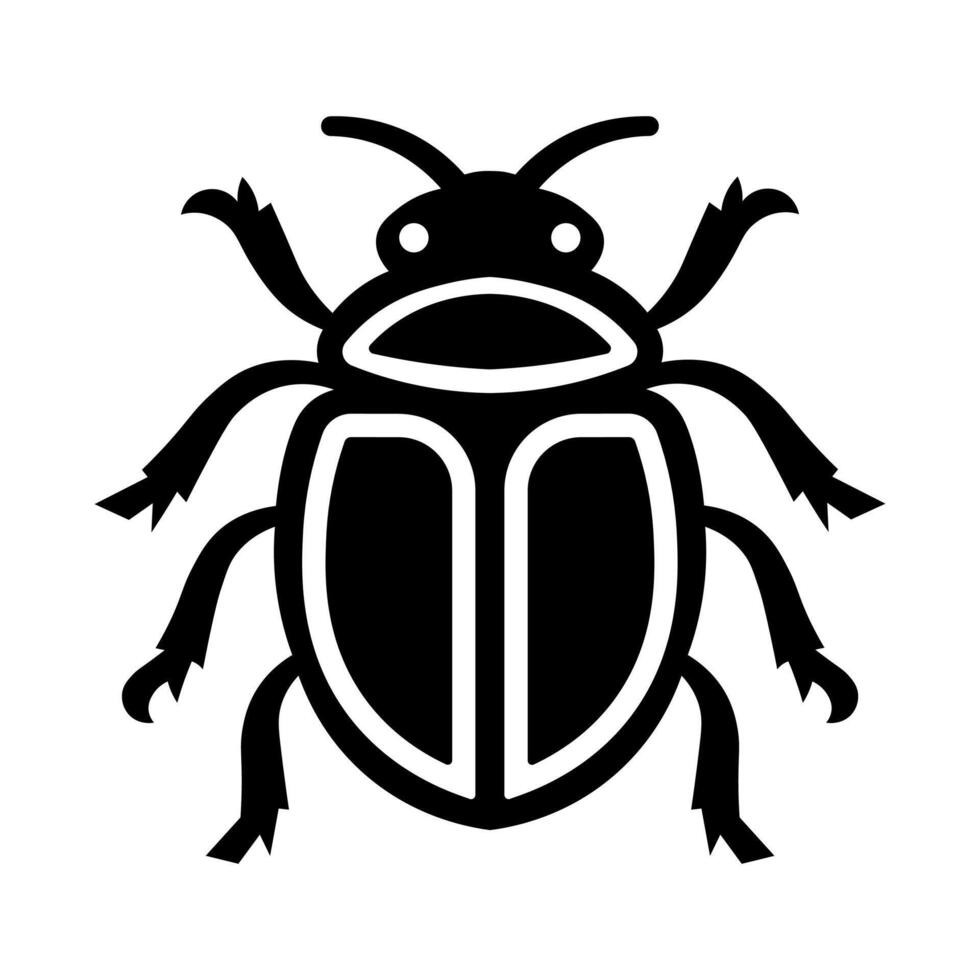 zwart vector insect icoon geïsoleerd Aan wit achtergrond