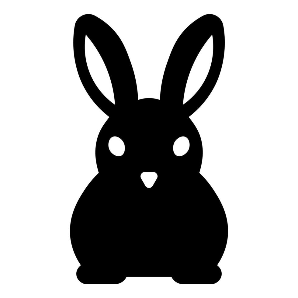 zwart vector konijn icoon geïsoleerd Aan wit achtergrond