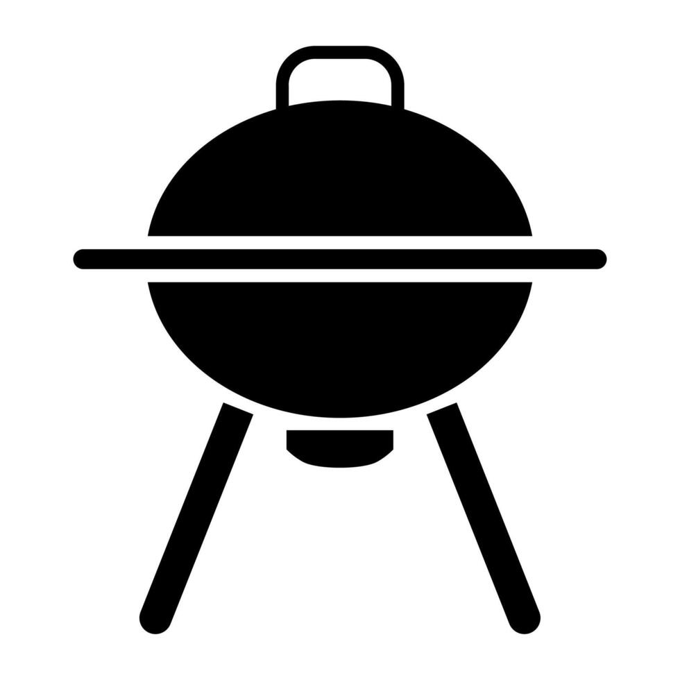 zwart vector barbecue icoon geïsoleerd Aan wit achtergrond