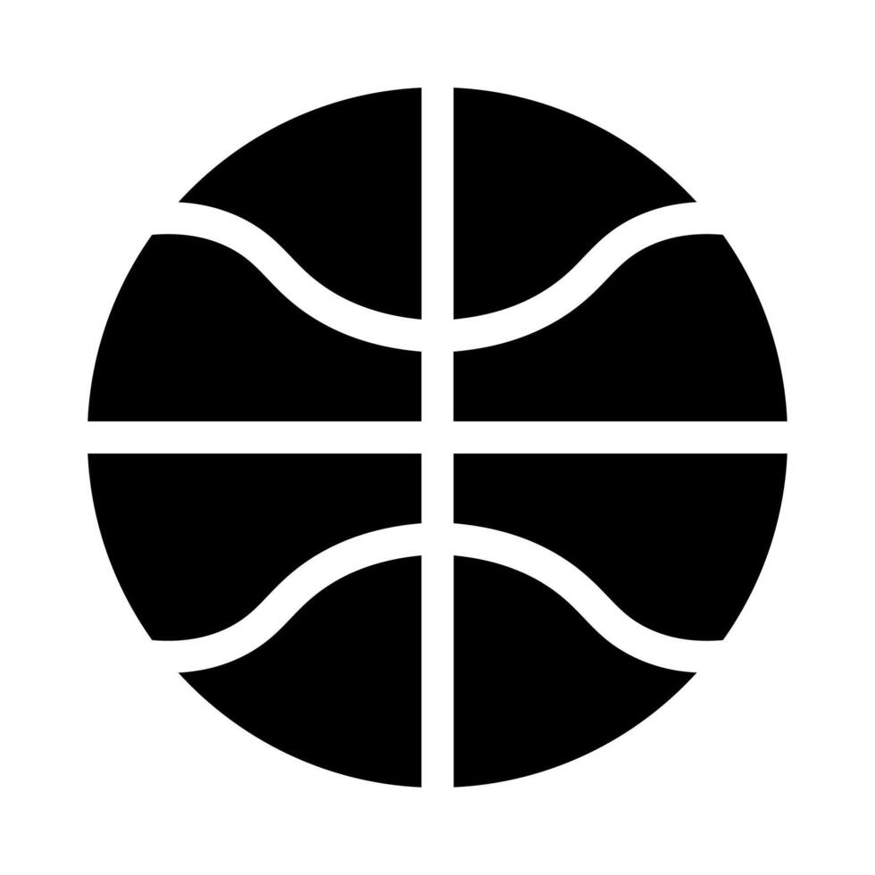 zwart vector basketbal icoon geïsoleerd Aan wit achtergrond