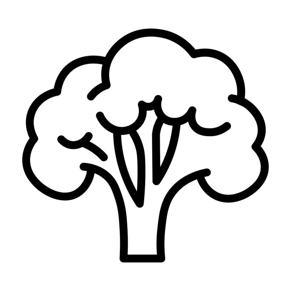 zwart vector broccoli icoon geïsoleerd Aan wit achtergrond