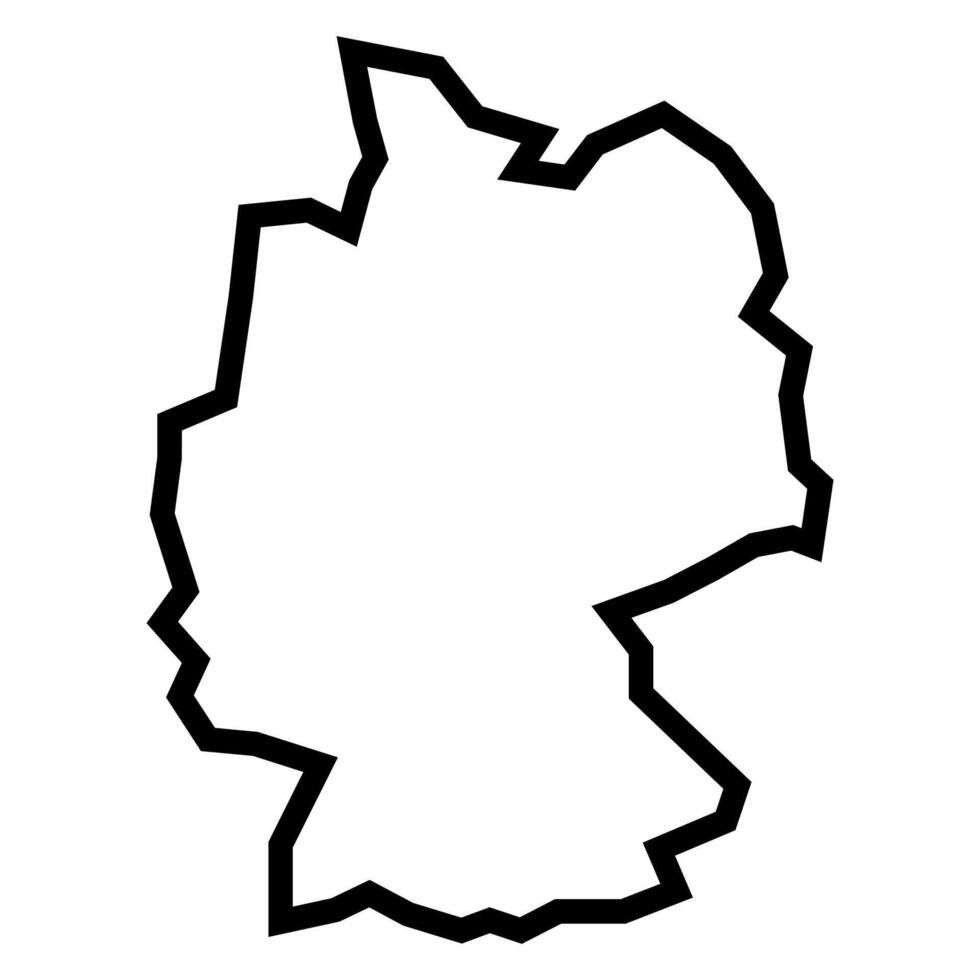 zwart vector Duitsland schets kaart geïsoleerd Aan wit achtergrond
