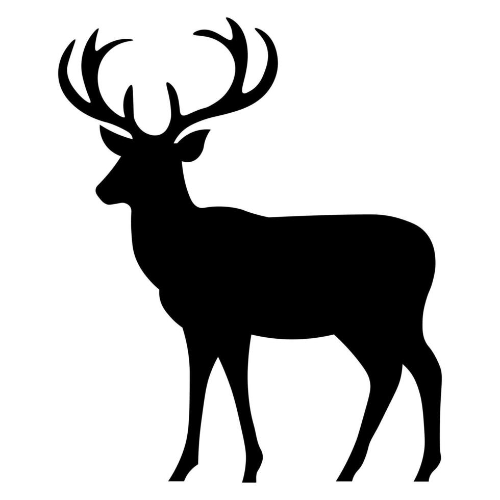 zwart vector hert icoon geïsoleerd Aan wit achtergrond