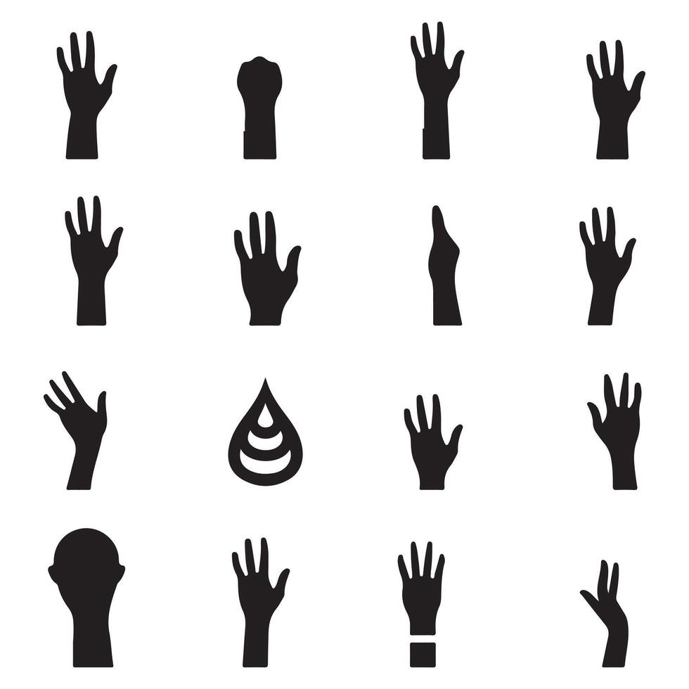 een zwart silhouet racisme symbool reeks vector