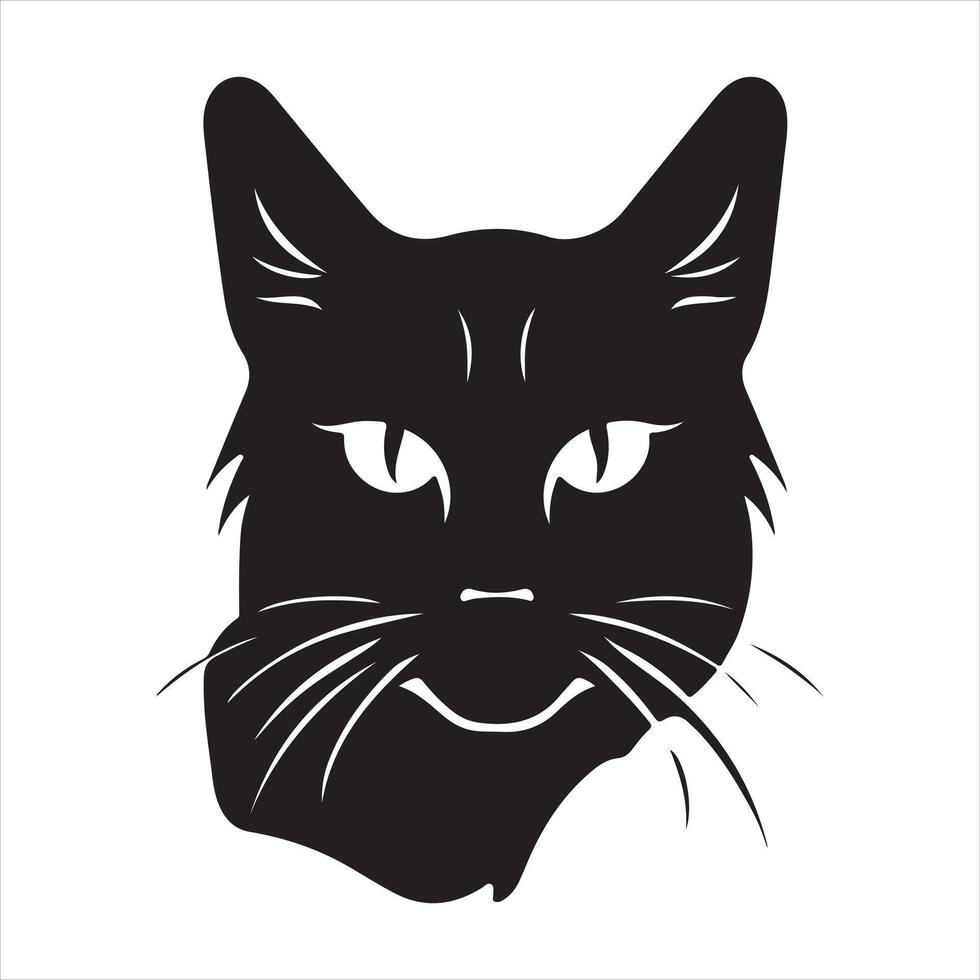 een zwart silhouet kat reeks vector