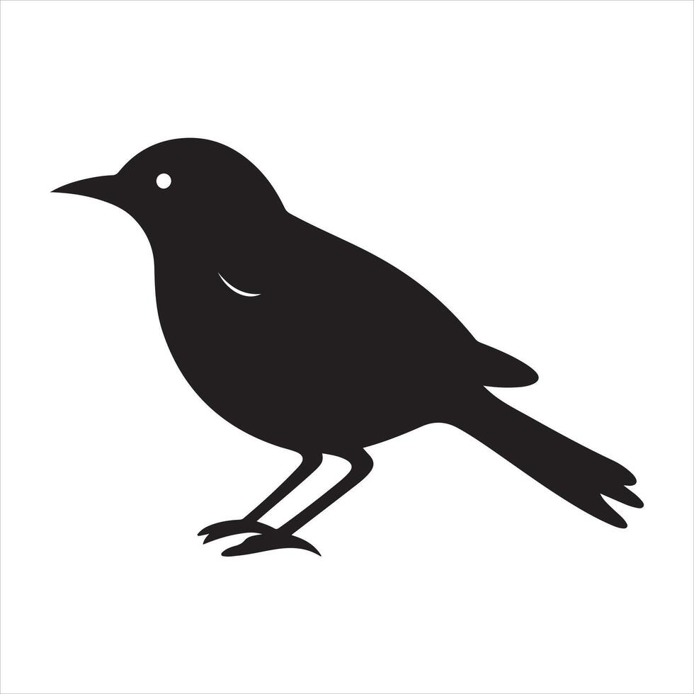 een zwart silhouet leeuwerik vogel reeks vector