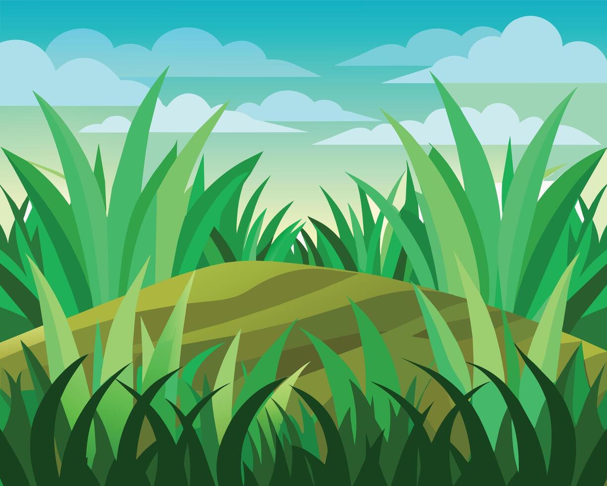 groen gras natuur ontwerp elementen vector illustratie