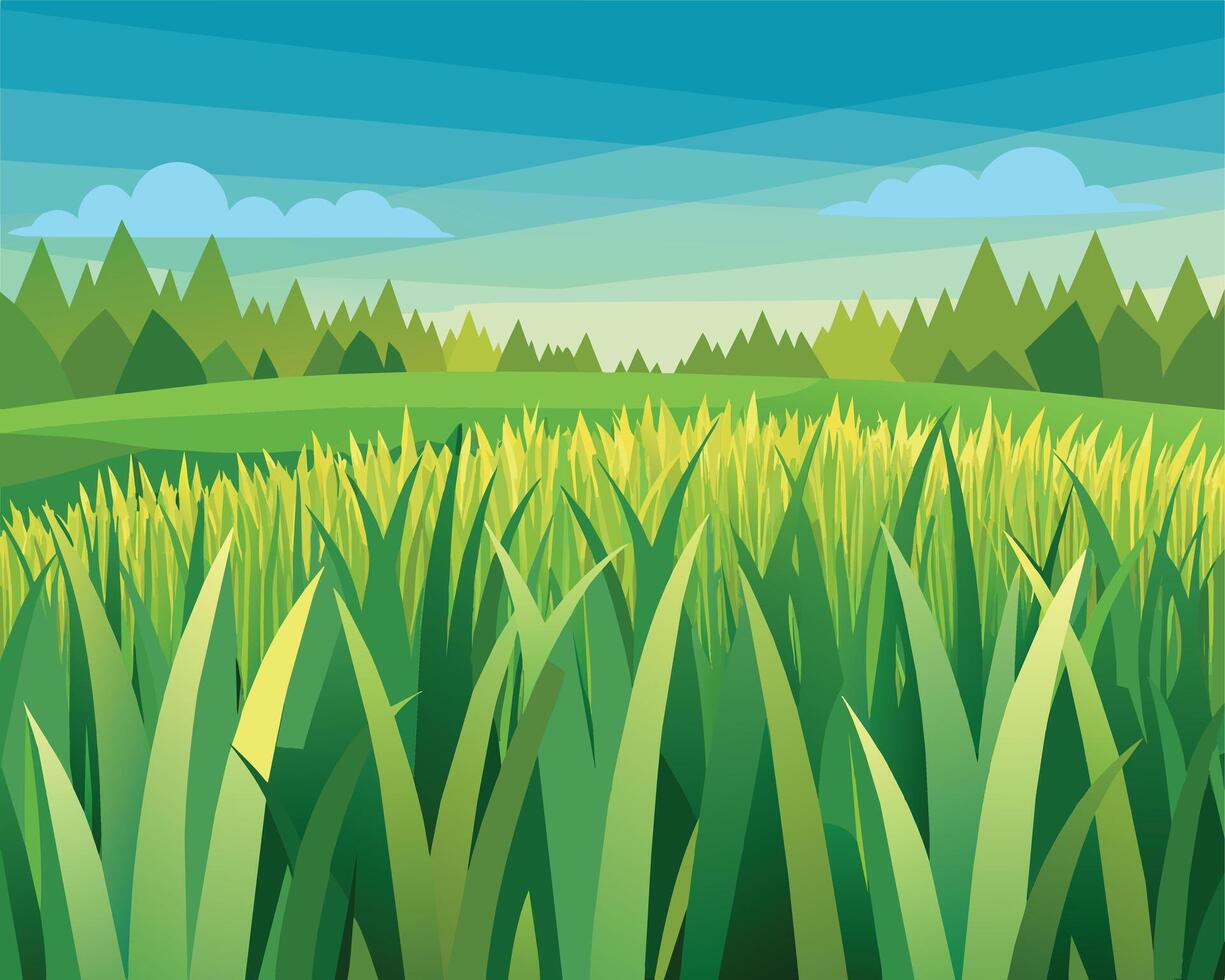 groen gras natuur ontwerp elementen vector illustratie