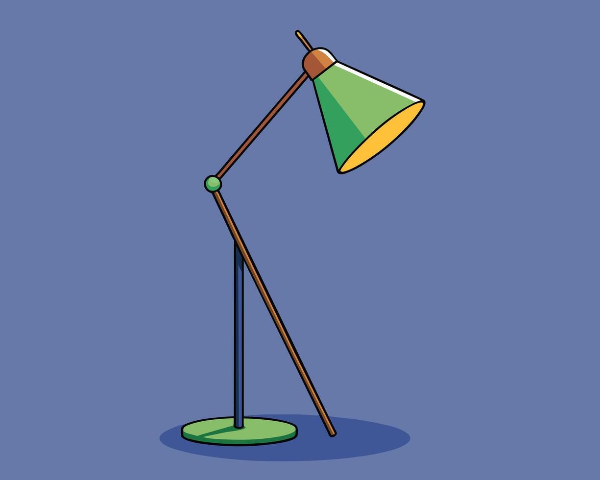 kleurrijk tekenfilm verdieping lamp licht icoon vector