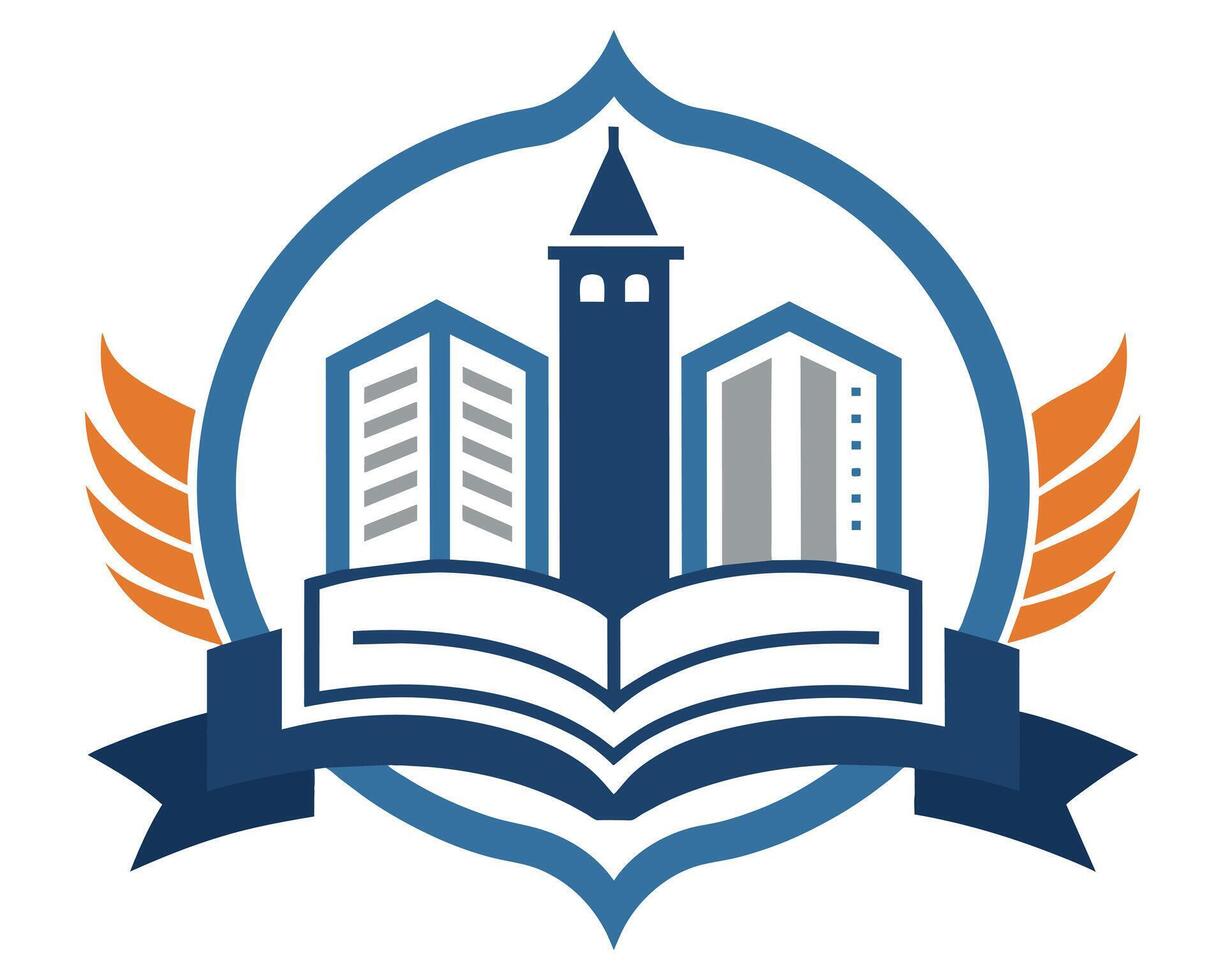 logo boek kennis academisch gemakkelijk vector illustratie