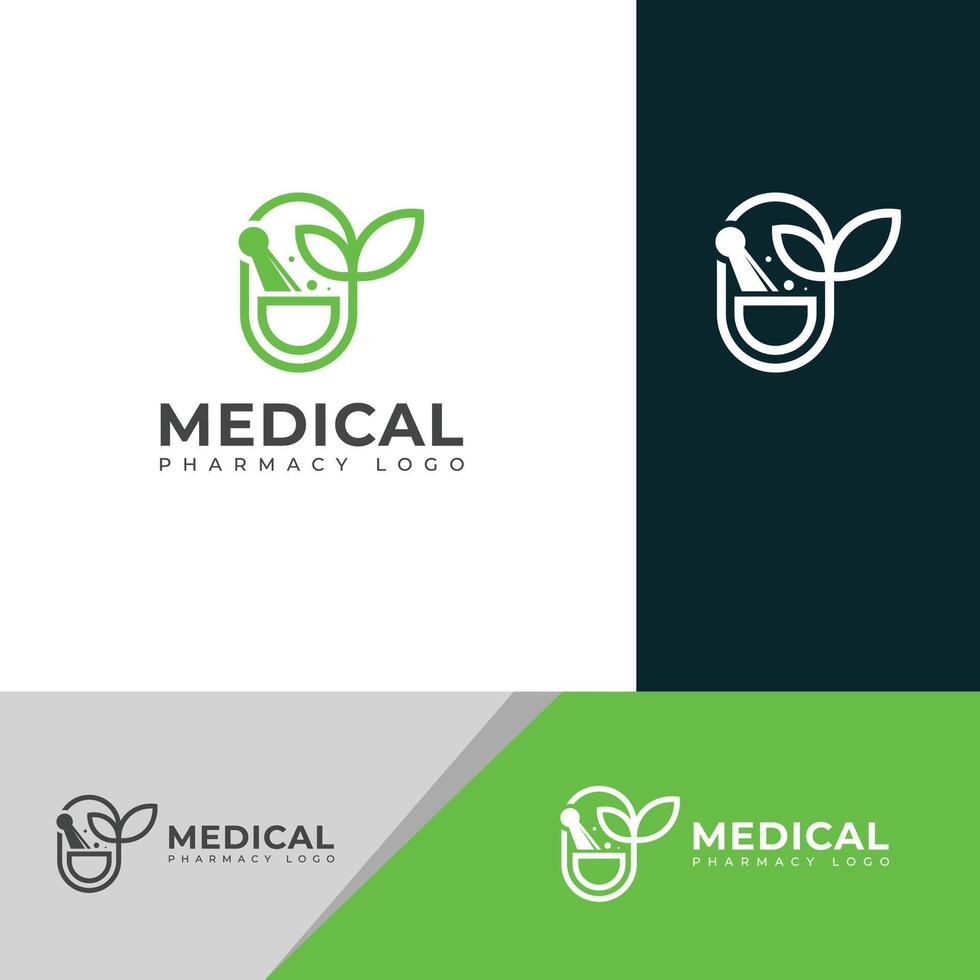 creatief medisch apotheek logo ontwerp vector sjabloon.