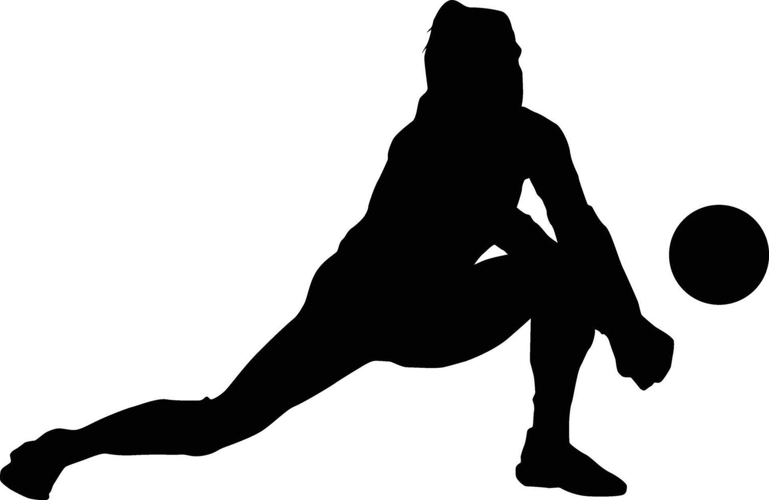 silhouet van vrouw volleybal speler illustratie vector