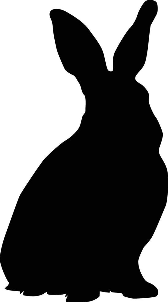 silhouet van een konijn vol lichaam illustratie vector