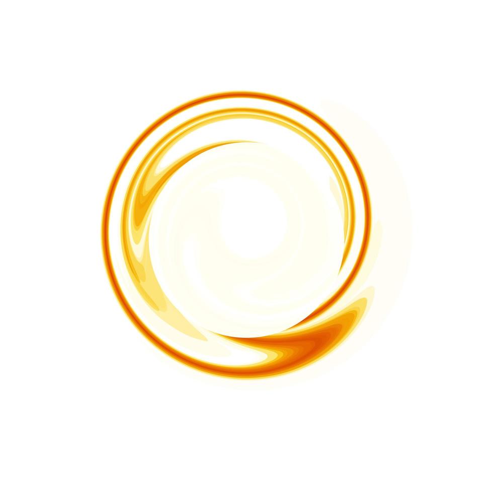 gesmolten zon ronde logo. olievlek icoon. orkaan trechter en vortex teken. resort grafisch ontwerp, vectorillustratie vector