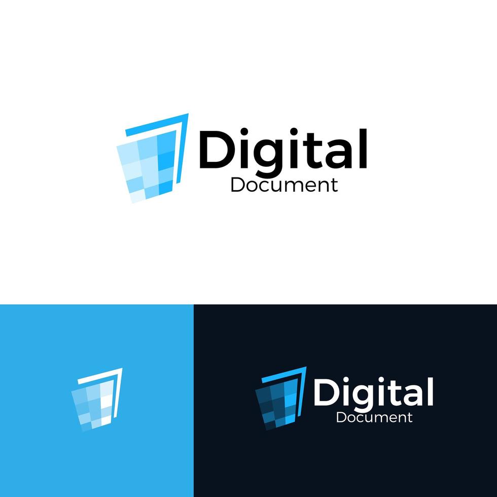 document digitalisering service abstract logo concept, document naar digitaal converter icoon. vector geïsoleerde logo tempel