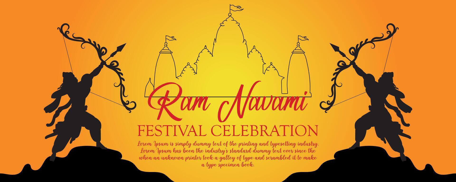 gelukkig RAM navami cultureel banier Hindoe festival verticaal post wensen viering kaart RAM navami viering achtergrond vector