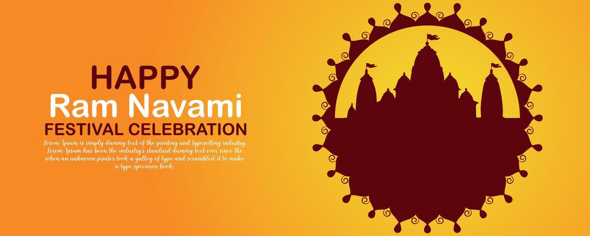 gelukkig RAM navami cultureel banier Hindoe festival verticaal post wensen viering kaart RAM navami viering achtergrond RAM navami groeten geel beige achtergrond Indisch hindoeïsme festival vector