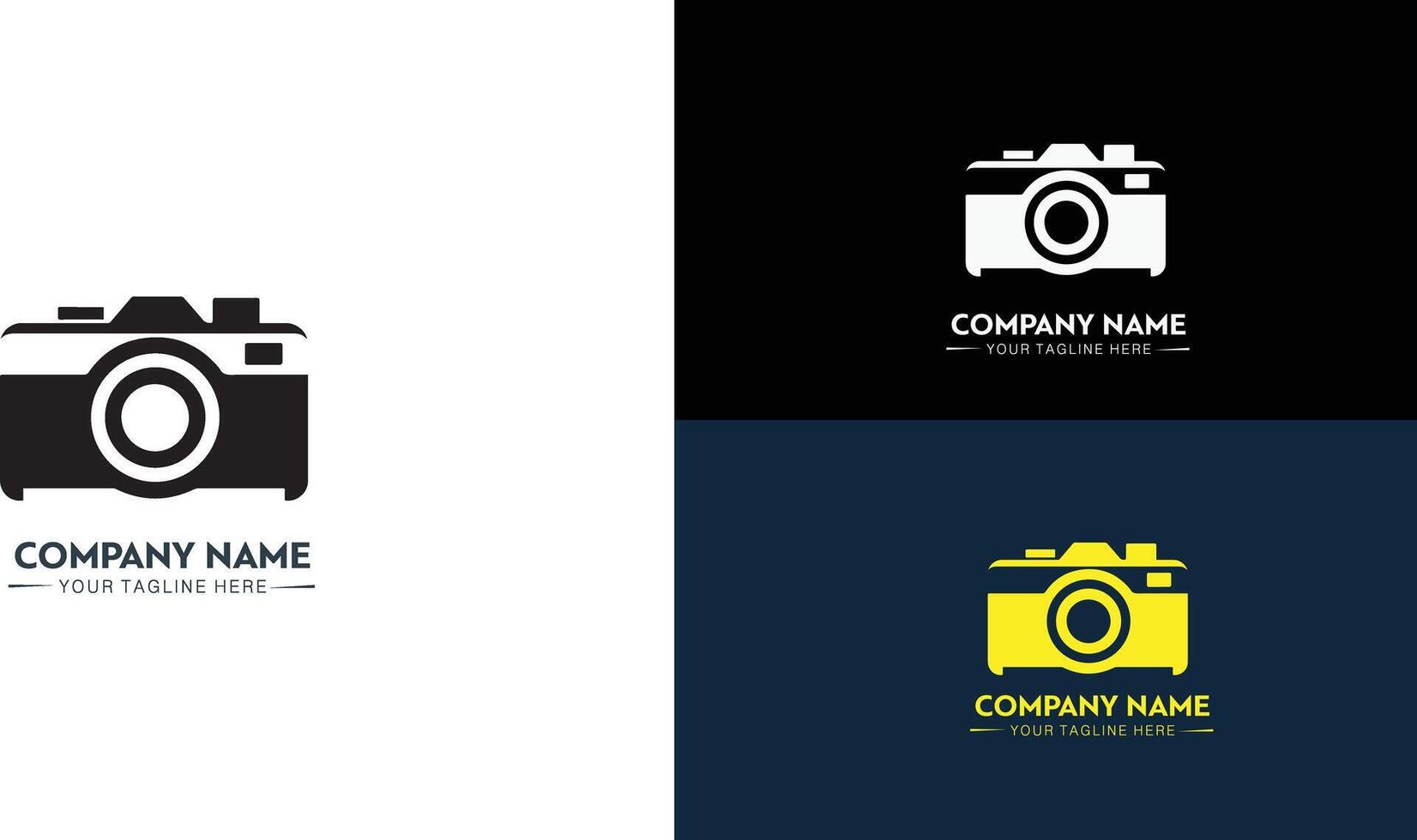 creatief zwart camera logo ontwerp symbool vector illustratie
