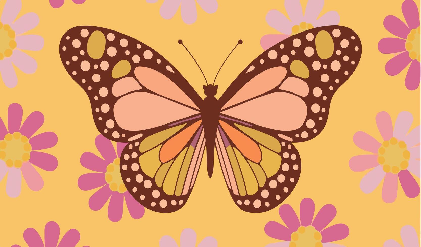 hand- getrokken vlinder illustratie vector