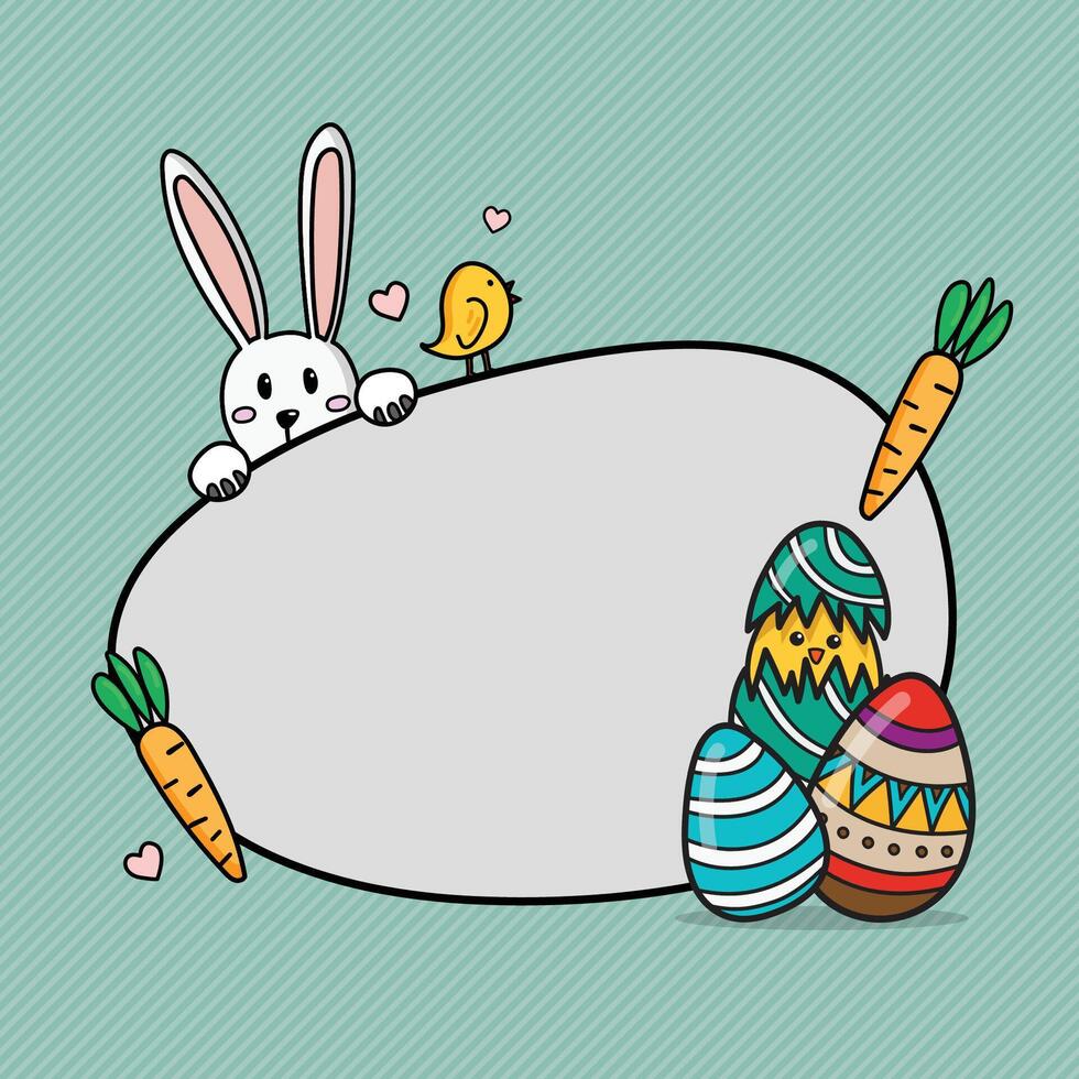 happy easter wenskaart vectorillustratie vector