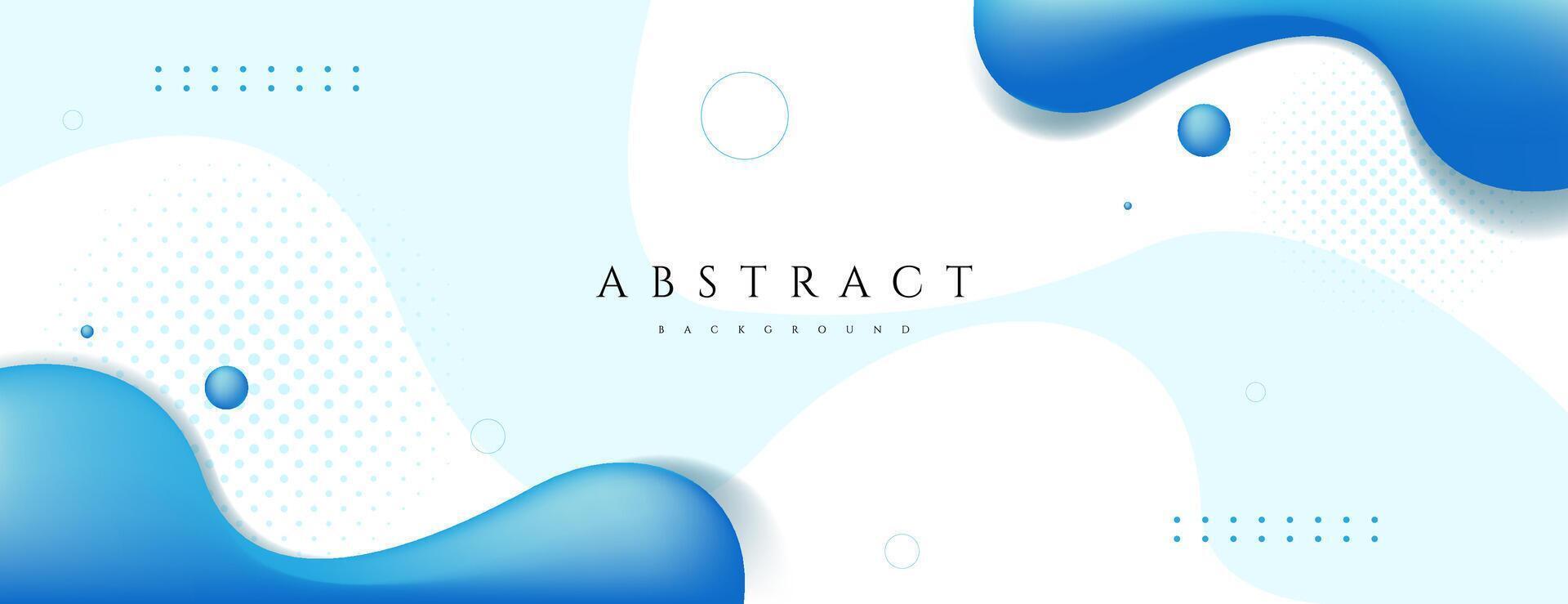 abstract banier achtergrond met blauw vloeistof en meetkundig vormen. vector illustratie