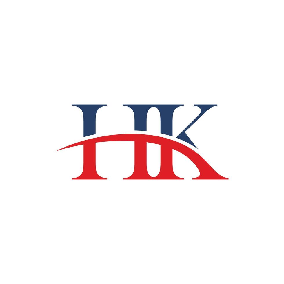 hk of kh initialen monogram brief tekst alfabet logo ontwerp vector