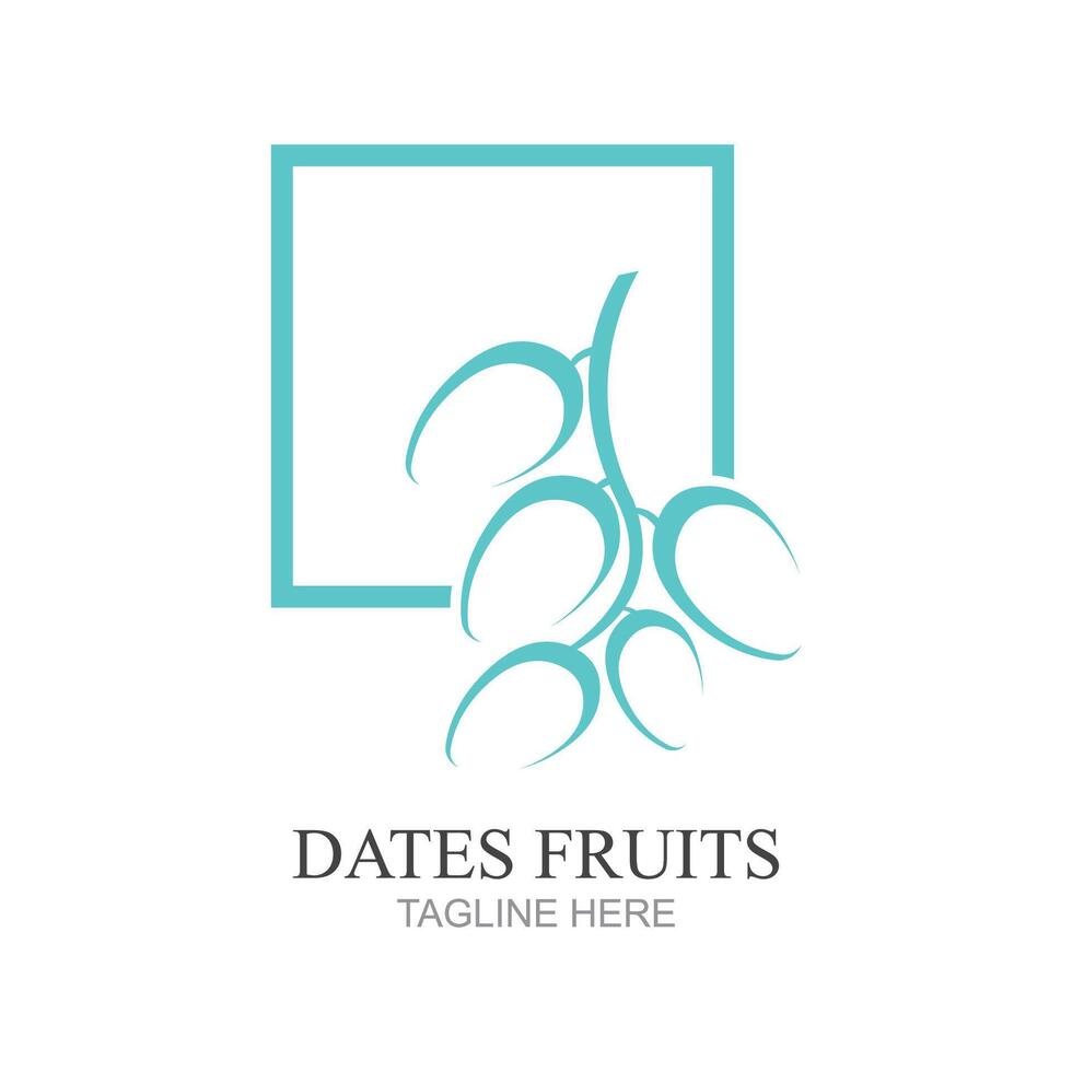 vector illustratie van datums fruit logo ontwerp