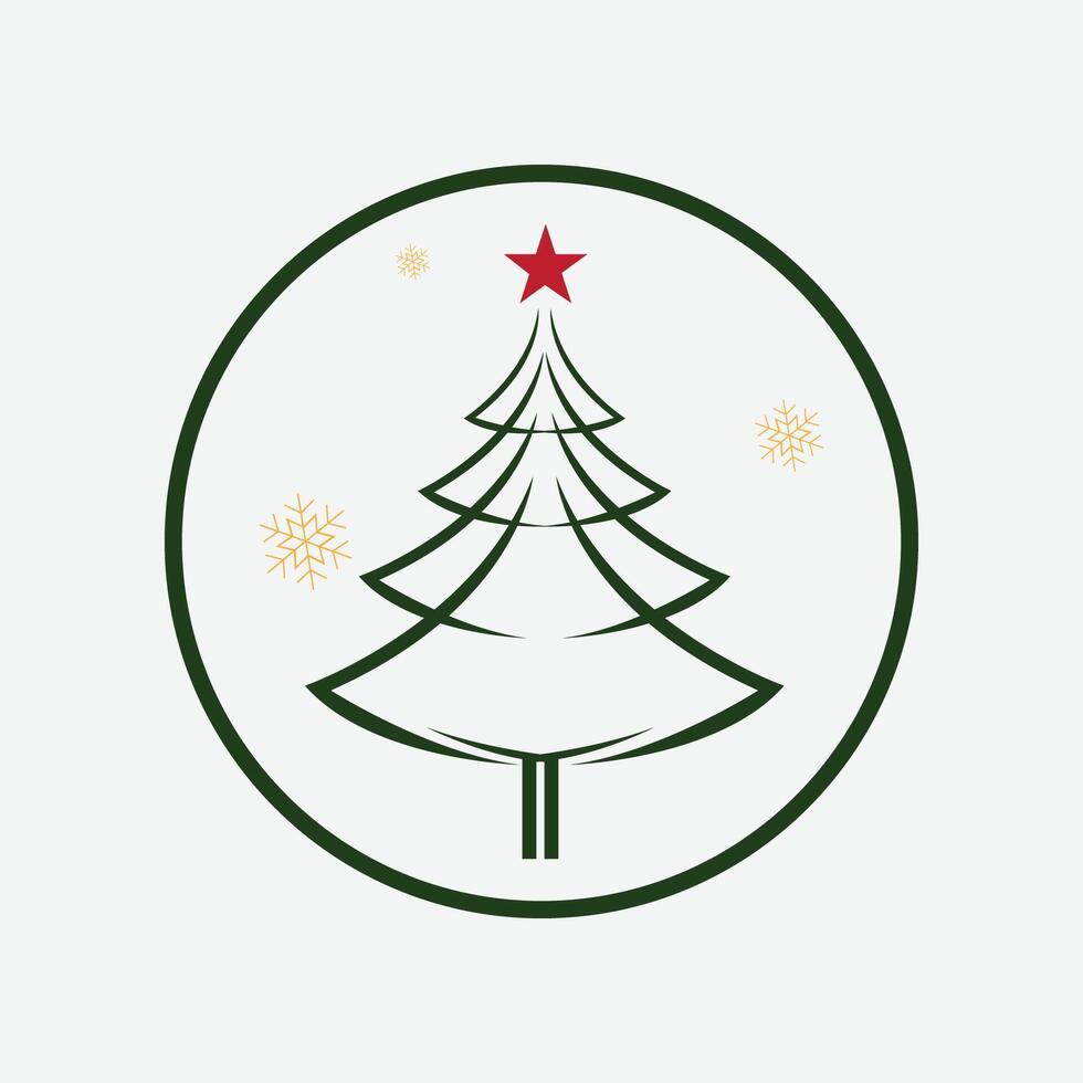 vector illustratie van vrolijk Kerstmis logo en simbol sjabloon ontwerp Aan grijs achtergrond