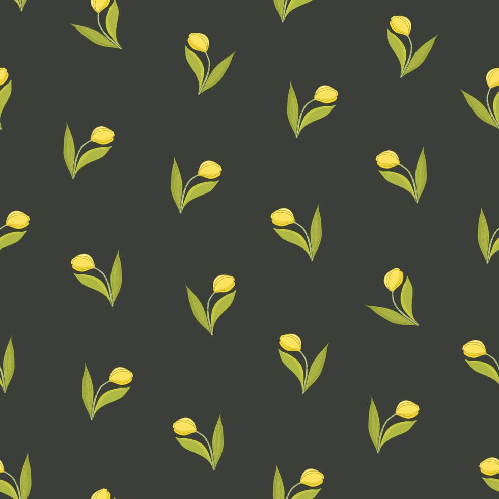 tulp bloemen vector naadloos patroon.