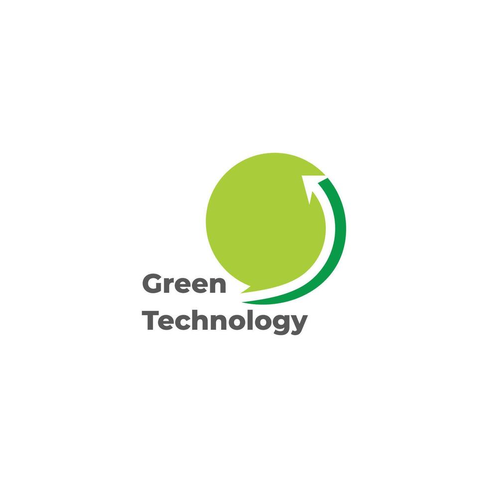 groen technologie pijl omhoog praten logo vector