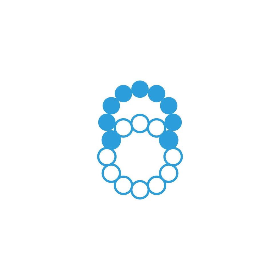 aantal 8 abstract bubbels dots logo vector