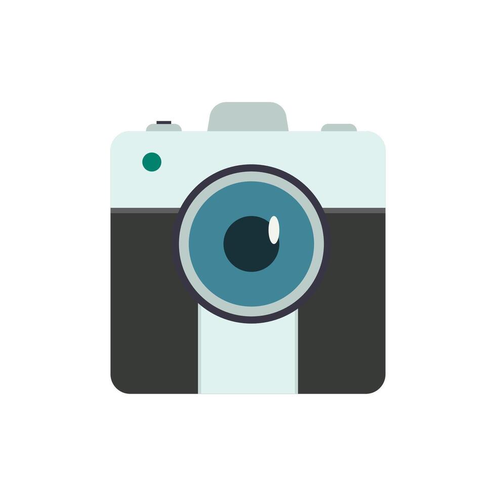 camera icoon in vlak kleur stijl. foto uitrusting symbool voor web klem kunst. vector