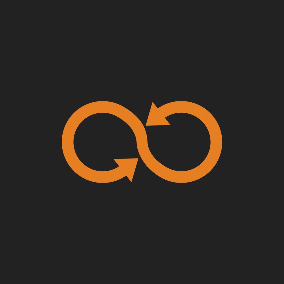 oneindigheid symbool logo icoon ontwerp sjabloon elementen. geschikt voor web appjes, mobiel appjes, en bedrijf identiteit. vector