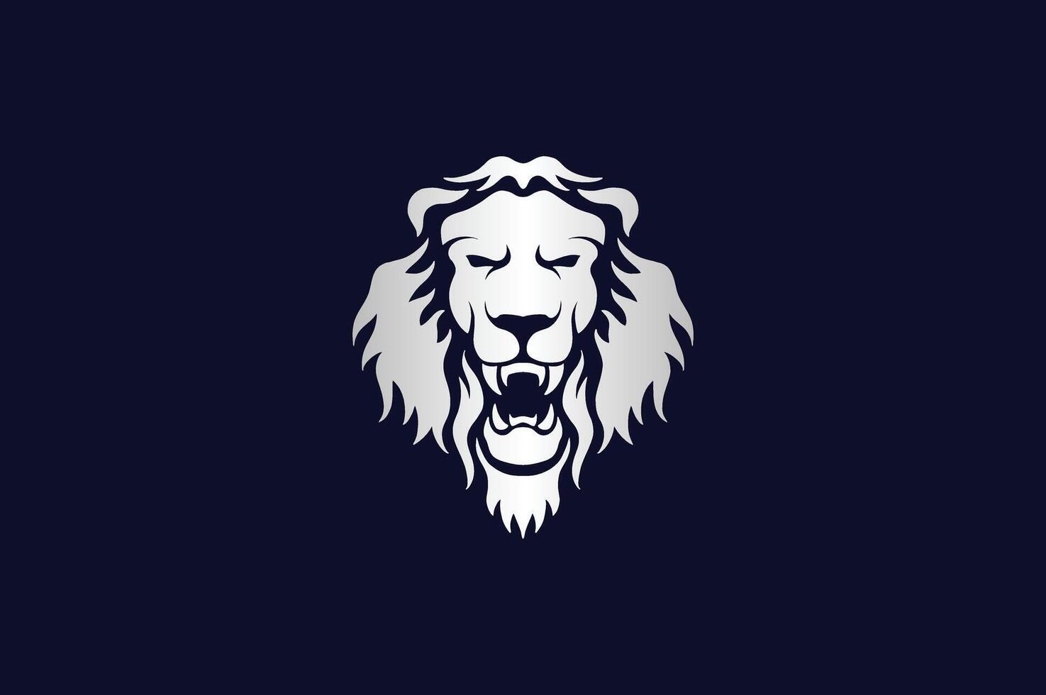 zilver leeuw logo vector