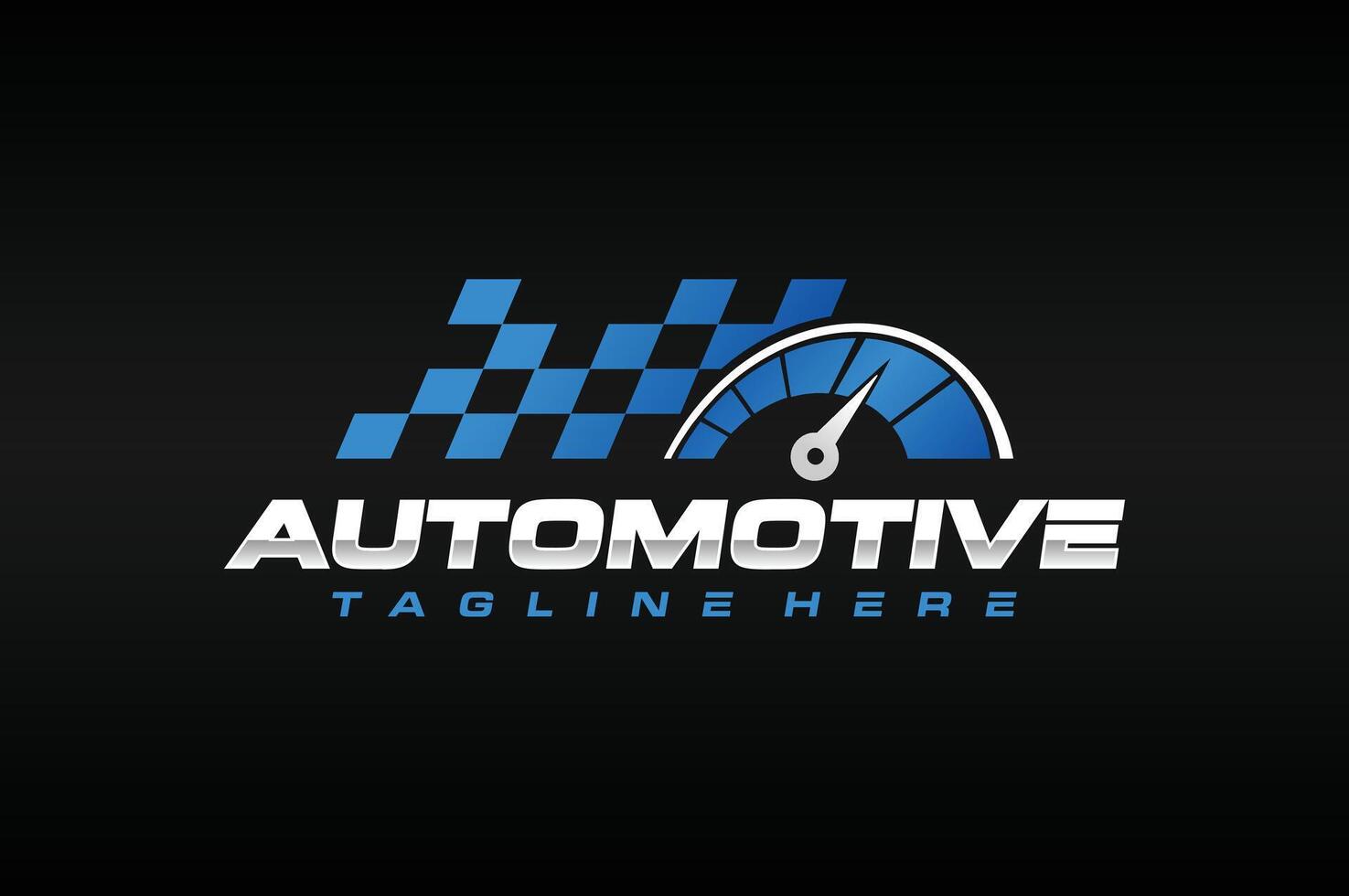 automotive snelheidsmeter vlag ras logo vector