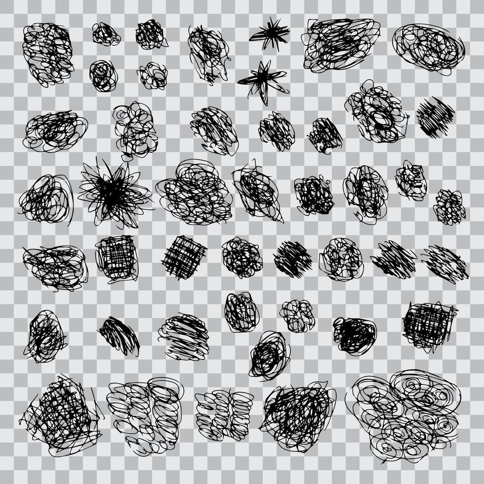 abstract krabbel, hand- getrokken van wirwar krabbelen schetsen. vector illustratie