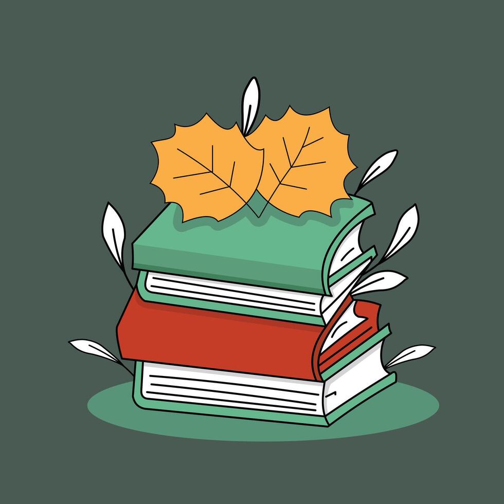 boeken stack wijnoogst vector illustratie