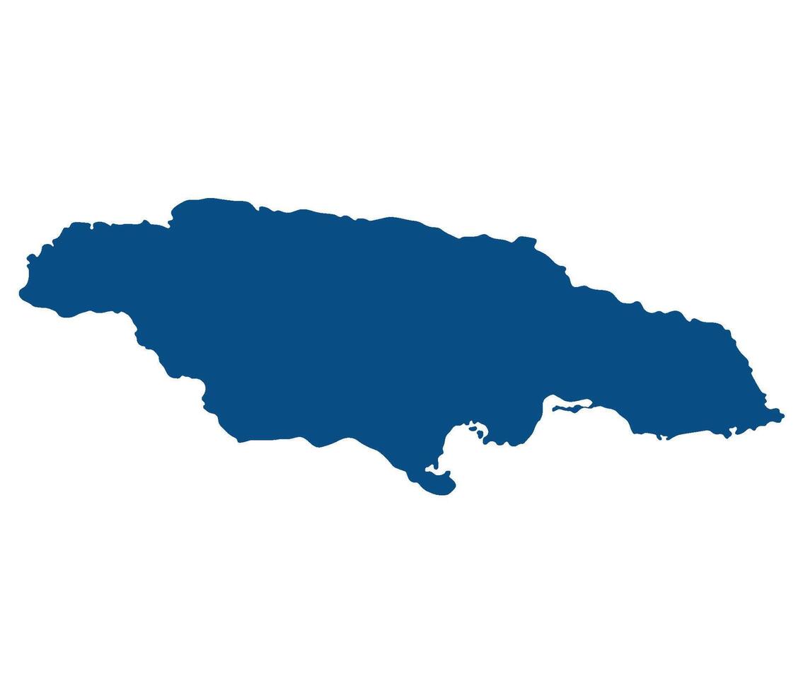 Jamaica kaart. kaart van Jamaica in blauw kleur vector