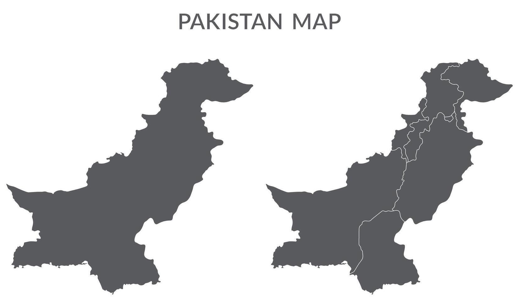 Pakistan kaart. kaart van Pakistan in grijs reeks vector