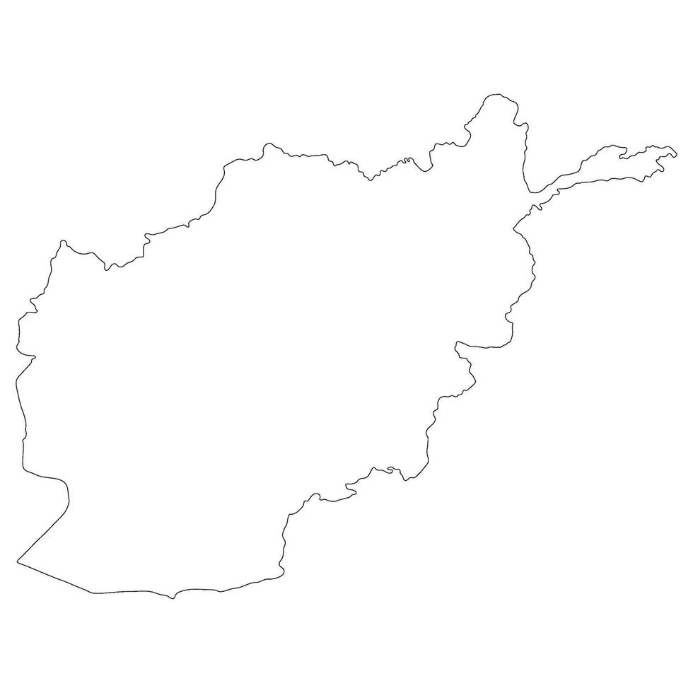 afghanistan kaart. kaart van afghanistan in wit kleur vector