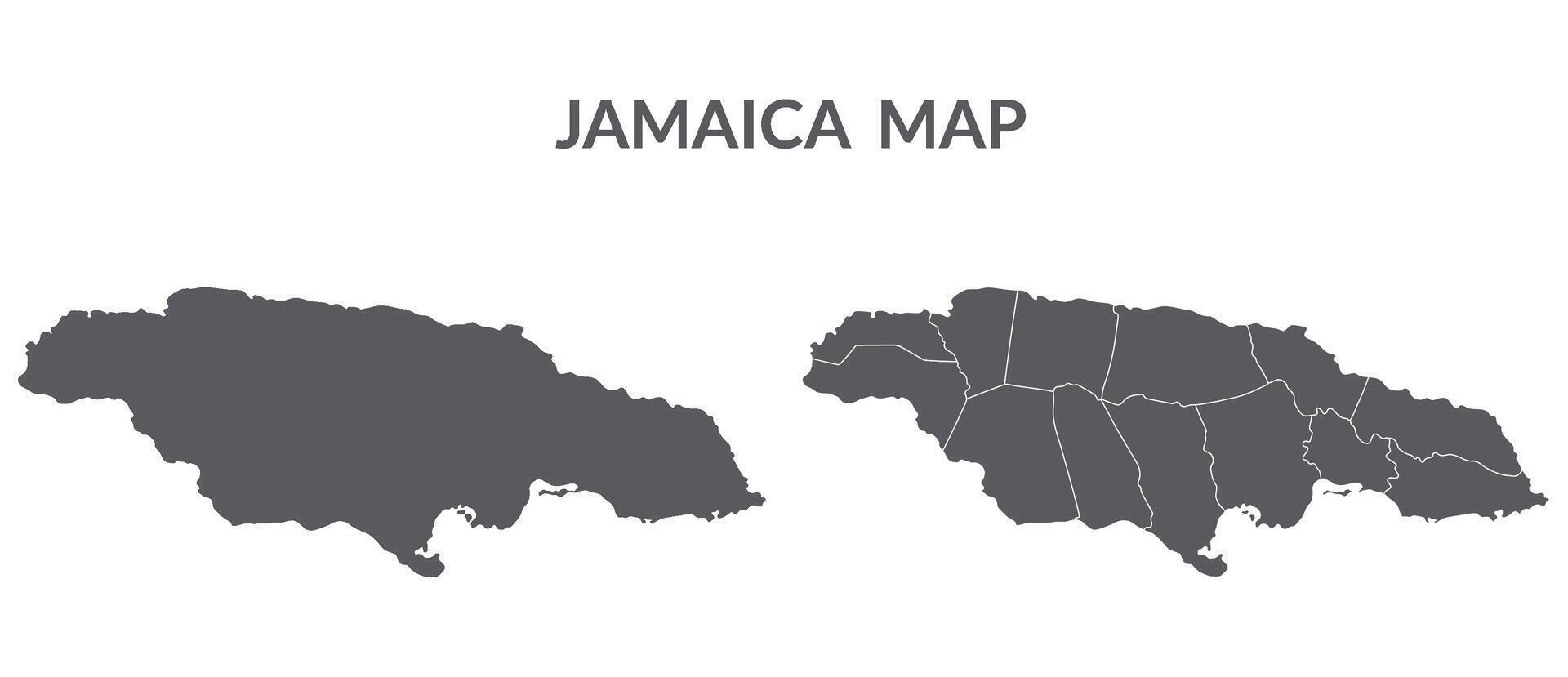 Jamaica kaart. kaart van Jamaica in grijs reeks vector