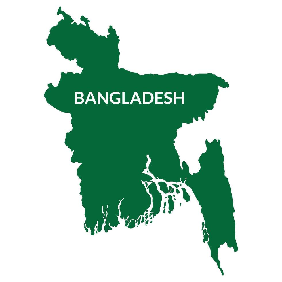 Bangladesh kaart. kaart van Bangladesh in groen kleur vector