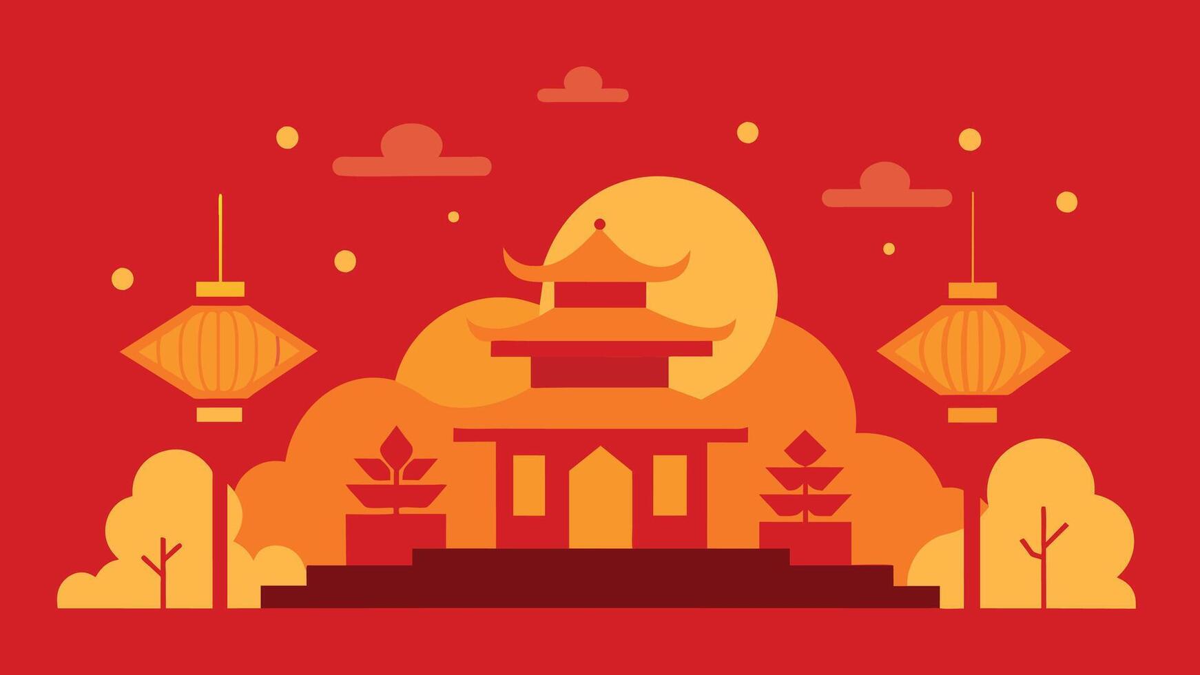 Chinese nieuw jaar vector achtergrond kunst vieren met verbijsterend ontwerpen