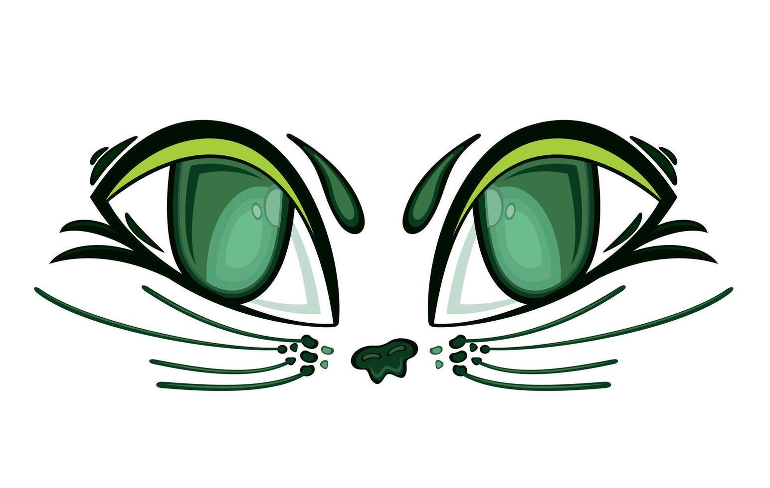 kattenoog logo ontwerp icoon vector
