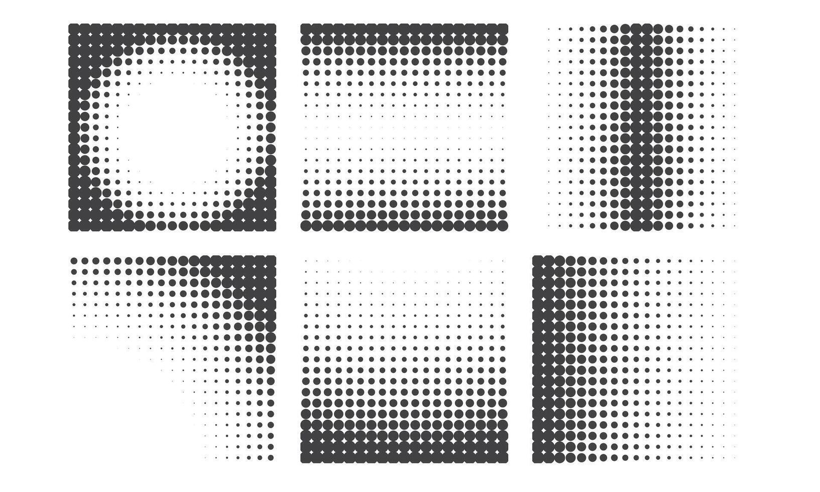 abstract halftone achtergrond verzameling in verschillend stijlen vector