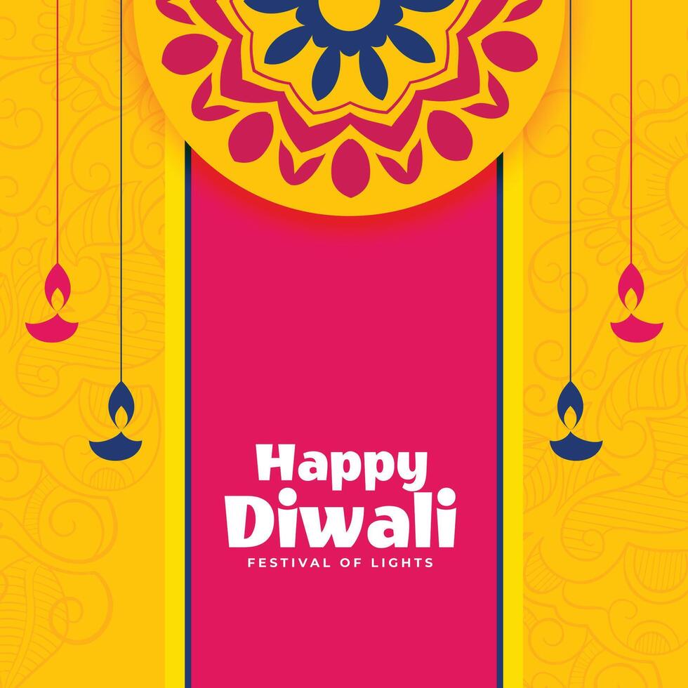 etnisch Indisch stijl gelukkig diwali kaart banier achtergrond vector illustratie