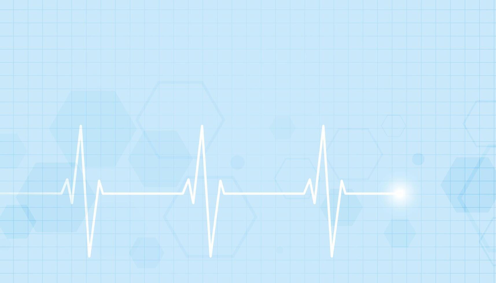 gezondheidszorg en medisch achtergrond met hartslag lijn vector