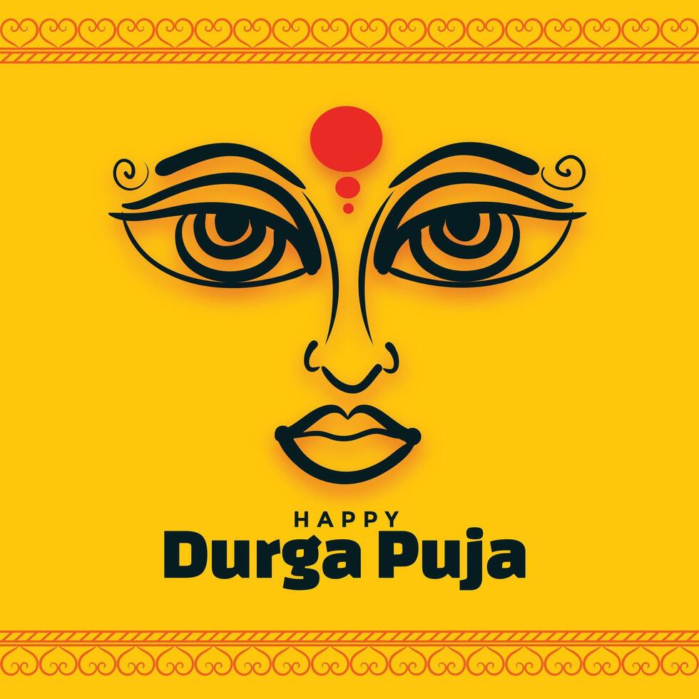 durga pooja shubh navratri Indisch festival kaart vector