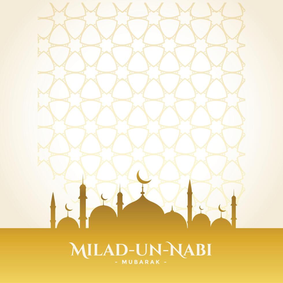 Islamitisch stijl milad un nabi festival kaart ontwerp vector