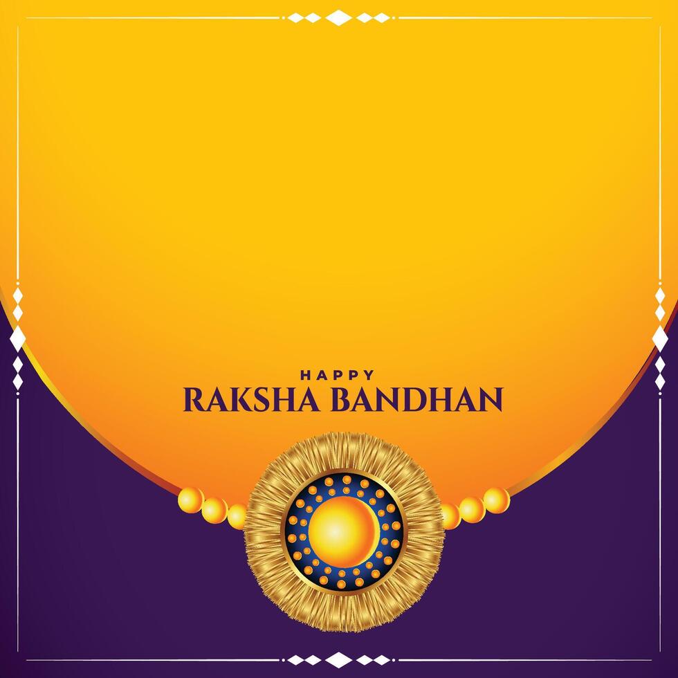 gelukkig raksha bandhan traditioneel festival kaart met tekst ruimte vector